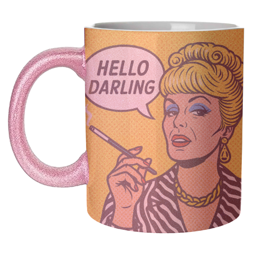 Hello Darling - unique mug by Ms Doodle