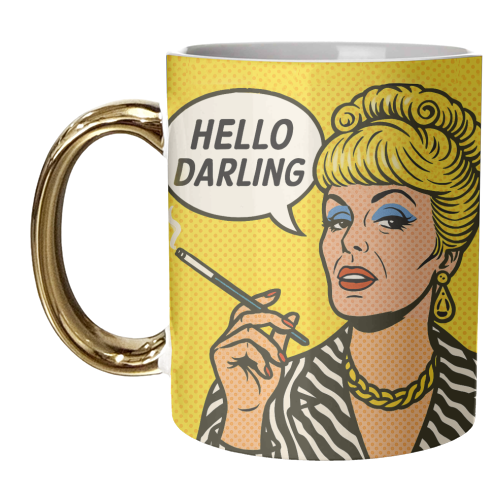 Hello Darling - unique mug by Ms Doodle