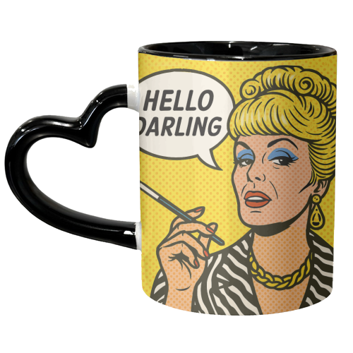 Hello Darling - unique mug by Ms Doodle