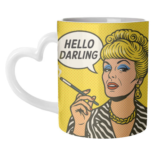 Hello Darling - unique mug by Ms Doodle