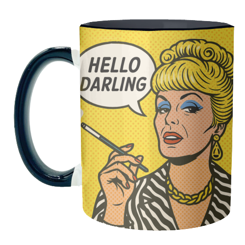 Hello Darling - unique mug by Ms Doodle
