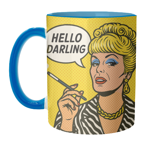 Hello Darling - unique mug by Ms Doodle