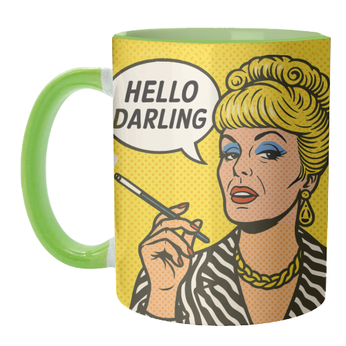 Hello Darling - unique mug by Ms Doodle