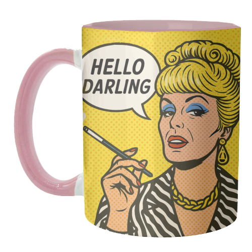 Hello Darling - unique mug by Ms Doodle