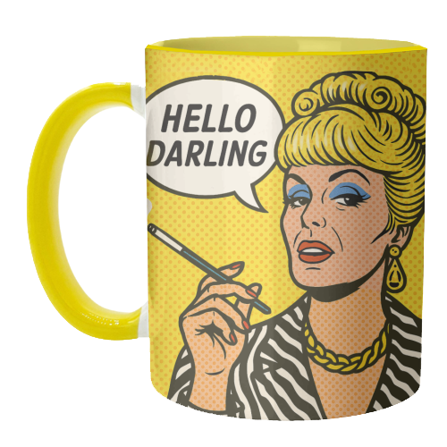 Hello Darling - unique mug by Ms Doodle