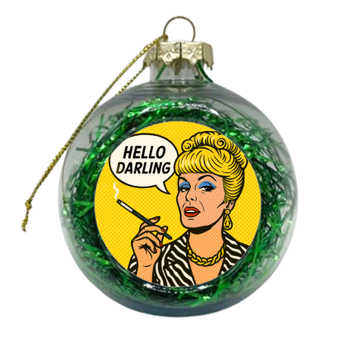 Hello Darling - xmas bauble by Ms Doodle