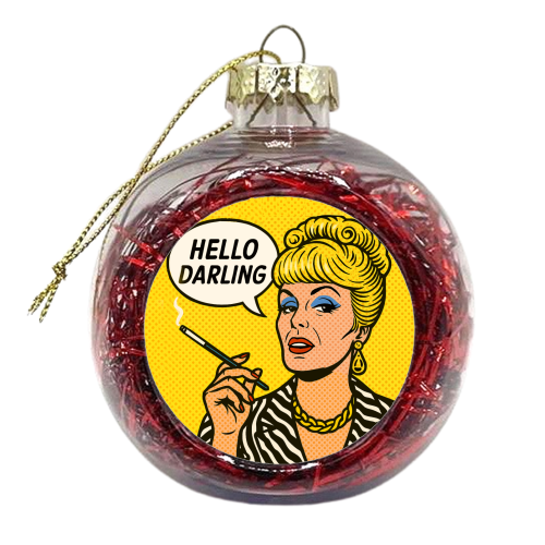 Hello Darling - xmas bauble by Ms Doodle