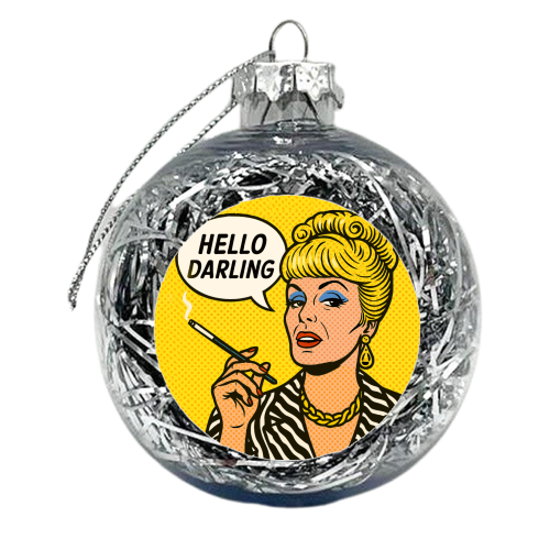 Hello Darling - xmas bauble by Ms Doodle