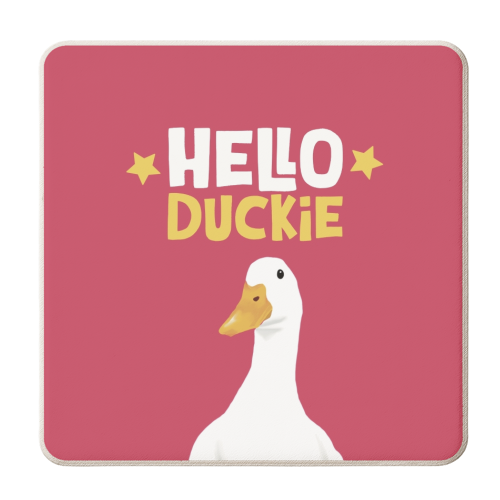 Hello Duckie - personalised beer coaster by Giddy Kipper