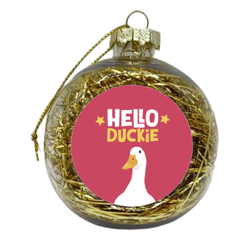 Hello Duckie - xmas bauble by Giddy Kipper