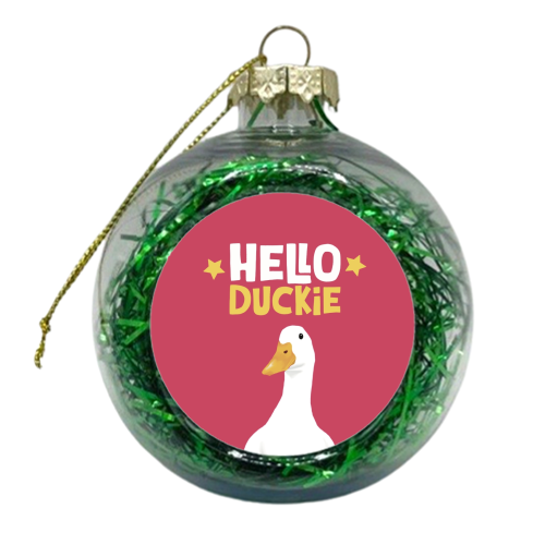 Hello Duckie - xmas bauble by Giddy Kipper