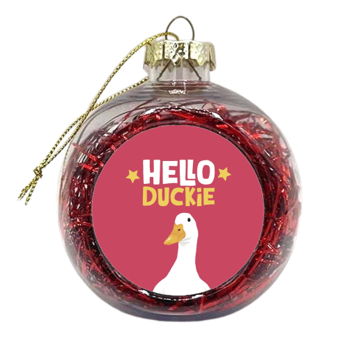 Hello Duckie - xmas bauble by Giddy Kipper