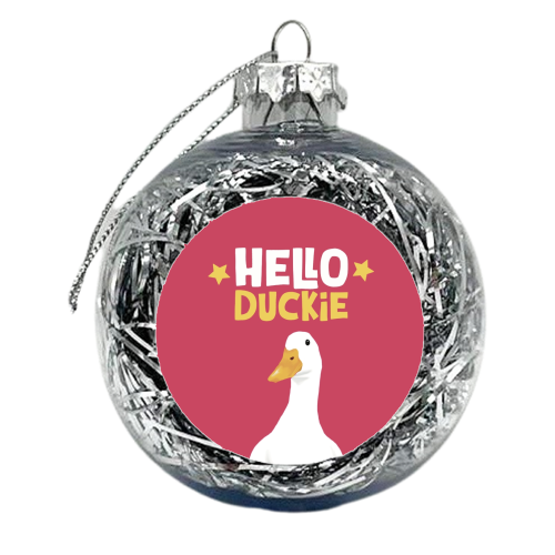 Hello Duckie - xmas bauble by Giddy Kipper