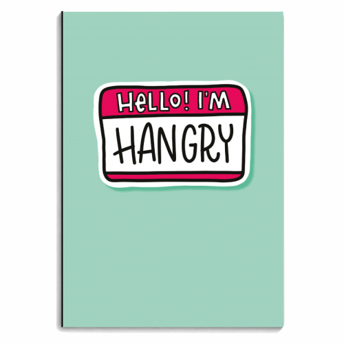 Hello! I'm... HANGRY! - personalised A4, A5, A6 notebook by Peash Design