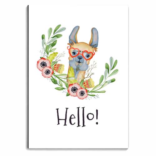 hello llama - personalised A4, A5, A6 notebook by Anastasios Konstantinidis