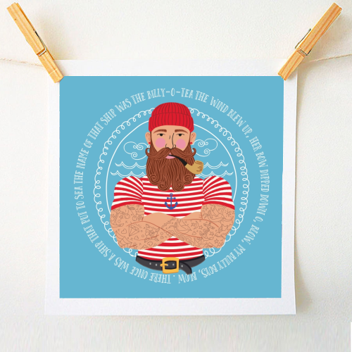 Hello Sailor Wellerman Sea Shanty - A1 - A4 art print by Claire Atwood
