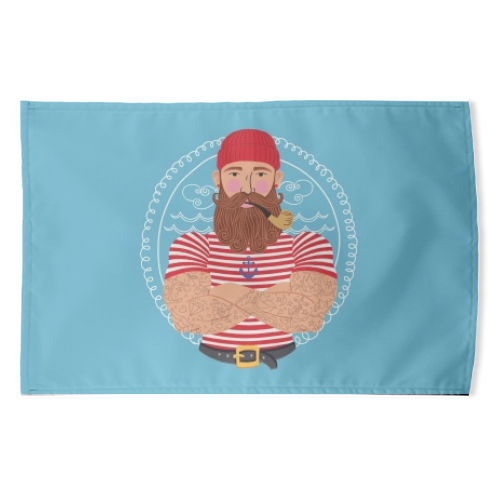 Hello Sailor Wellerman Sea Shanty - funny tea towel by Claire Atwood