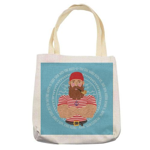 Hello Sailor Wellerman Sea Shanty - printed canvas tote bag by Claire Atwood
