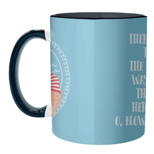 Hello Sailor Wellerman Sea Shanty - unique mug by Claire Atwood