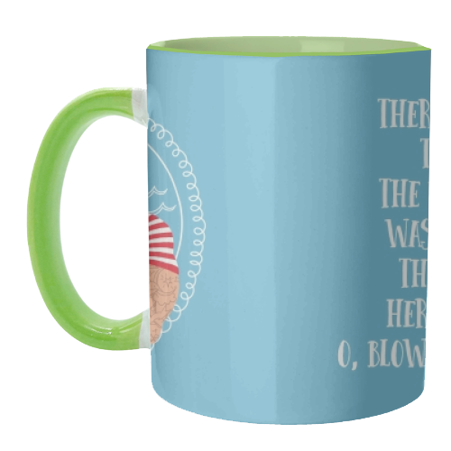 Hello Sailor Wellerman Sea Shanty - unique mug by Claire Atwood