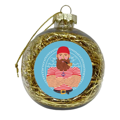 Hello Sailor Wellerman Sea Shanty - xmas bauble by Claire Atwood