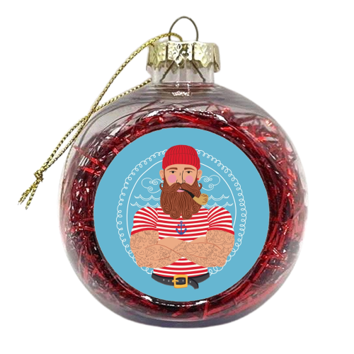 Hello Sailor Wellerman Sea Shanty - xmas bauble by Claire Atwood