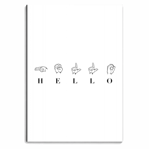 Hello Sign Language - personalised A4, A5, A6 notebook by Toni Scott
