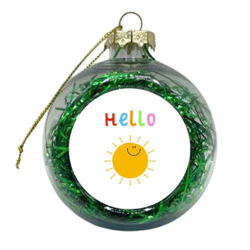Hello Sunshine - xmas bauble by Adam Regester