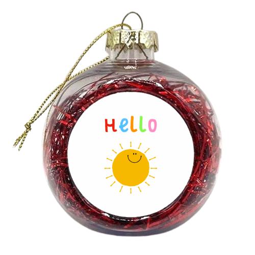 Hello Sunshine - xmas bauble by Adam Regester