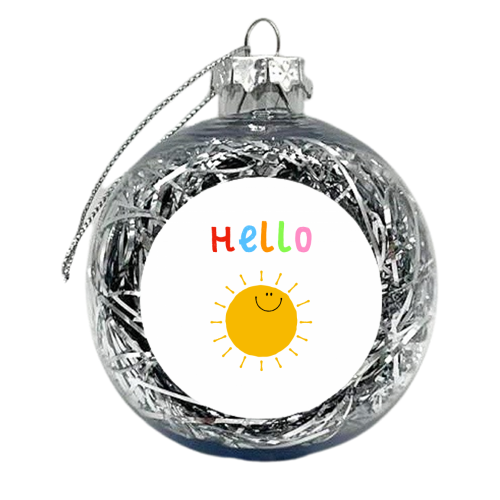 Hello Sunshine - xmas bauble by Adam Regester
