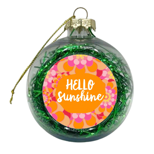 Hello Sunshine - xmas bauble by Giddy Kipper
