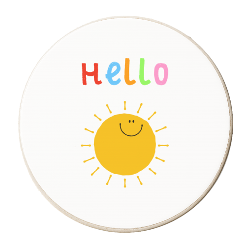 Hello Sunshine - personalised beer coaster by Adam Regester