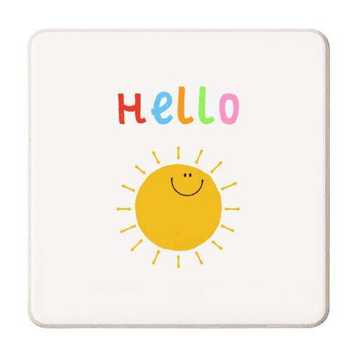 Hello Sunshine - personalised beer coaster by Adam Regester