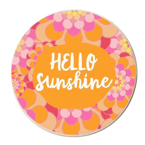 Hello Sunshine - personalised beer coaster by Giddy Kipper