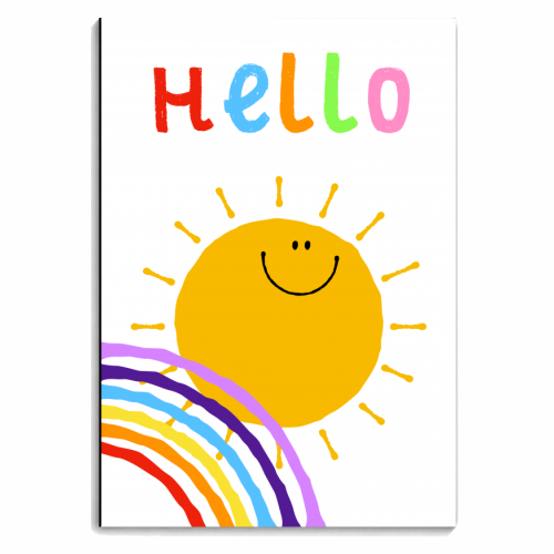 Hello Sunshine & Rainbows - personalised A4, A5, A6 notebook by Adam Regester