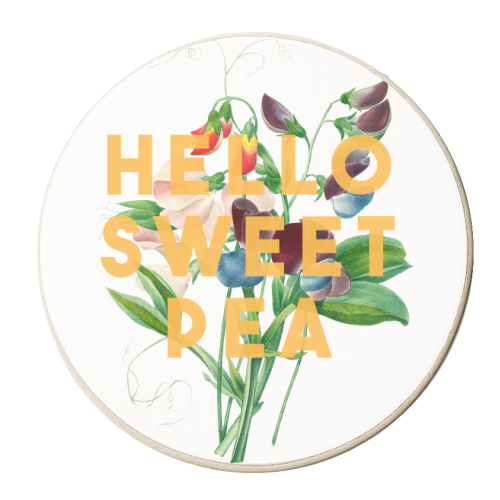 Hello Sweet Pea - personalised beer coaster by The 13 Prints