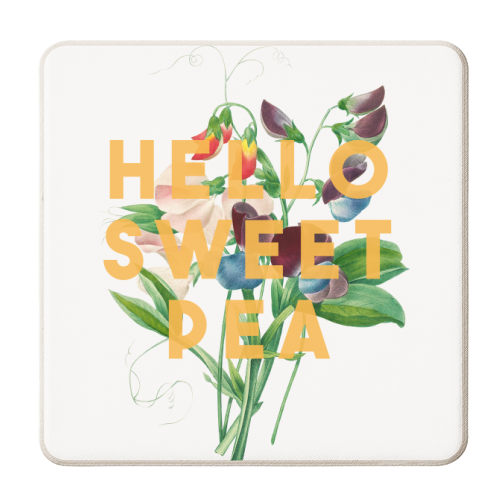 Hello Sweet Pea - personalised beer coaster by The 13 Prints