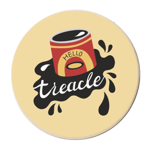 Hello Treacle - personalised beer coaster by Stonefoxes