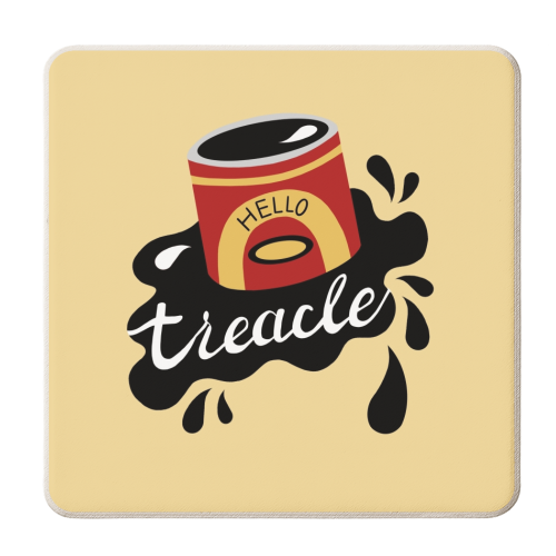Hello Treacle - personalised beer coaster by Stonefoxes