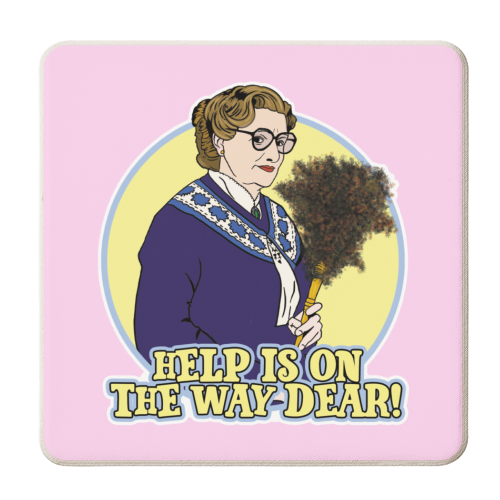 Help is on the way dear! - personalised beer coaster by Bite Your Granny