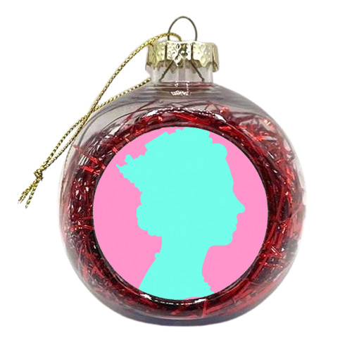 Her Majesty The Queen Royal Silhouette - xmas bauble by Adam Regester