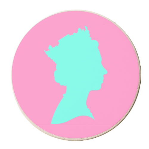 Her Majesty The Queen Royal Silhouette - personalised beer coaster by Adam Regester