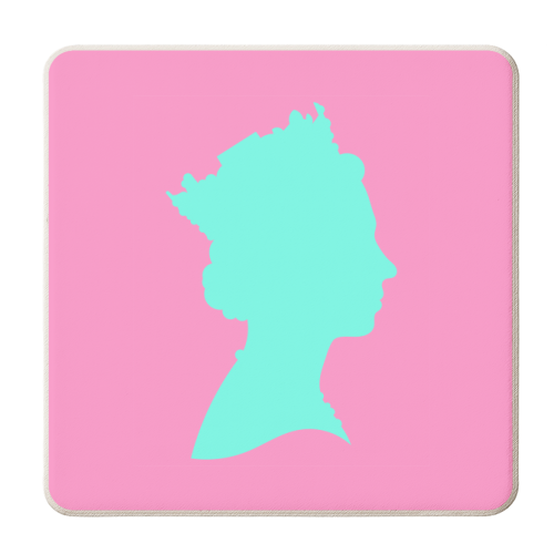 Her Majesty The Queen Royal Silhouette - personalised beer coaster by Adam Regester