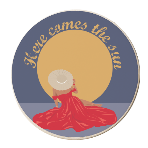 Here Comes The Sun - personalised beer coaster by Luxe and Loco