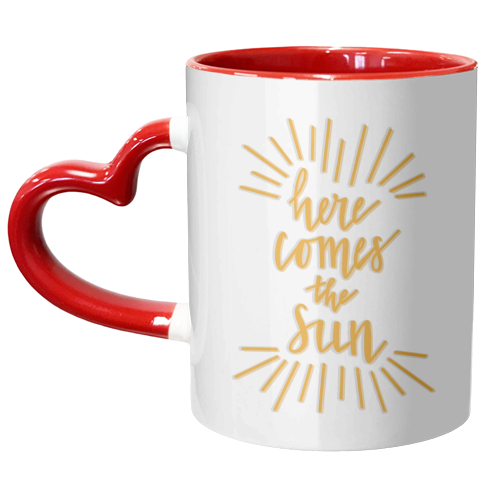 Here Comes the Sun - unique mug by Hollie Mills