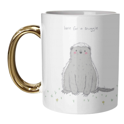 Here for a snuggle - unique mug by Ellie Bednall