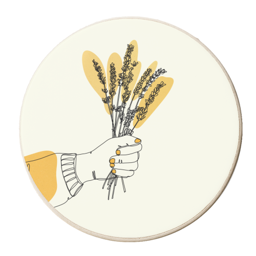 Here, some  flowers <3 - personalised beer coaster by Lisa Wardle