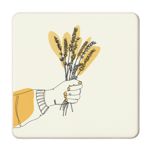 Here, some  flowers <3 - personalised beer coaster by Lisa Wardle