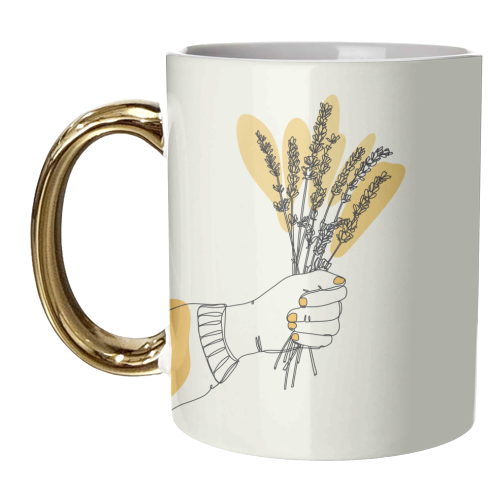 Here, some  flowers <3 - unique mug by Lisa Wardle