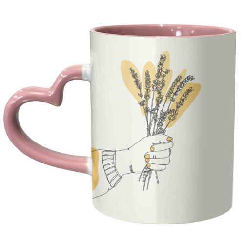 Here, some  flowers <3 - unique mug by Lisa Wardle